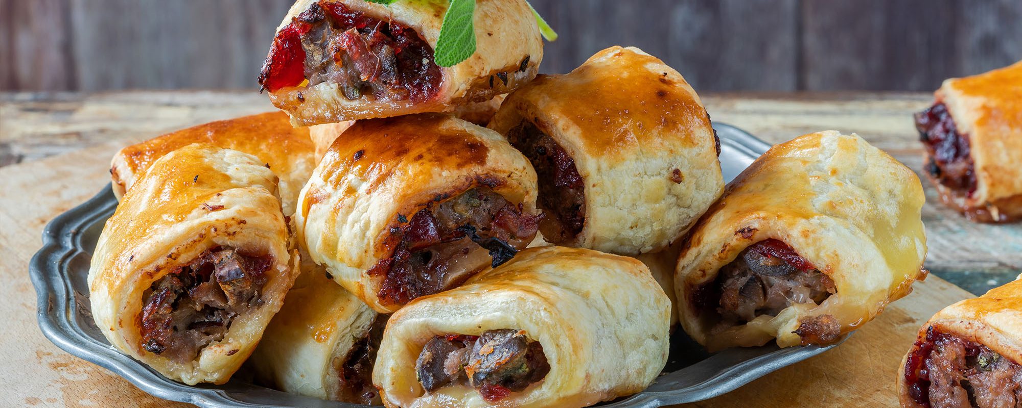 Vegetarian dinner with nut roast, potatoes, yorkshire pudding and gravy